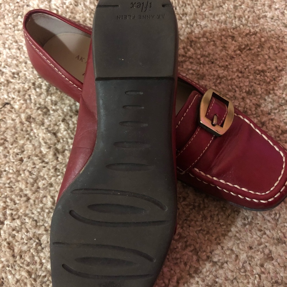 Square Toe Red Loafers - Picture 5 of 6
